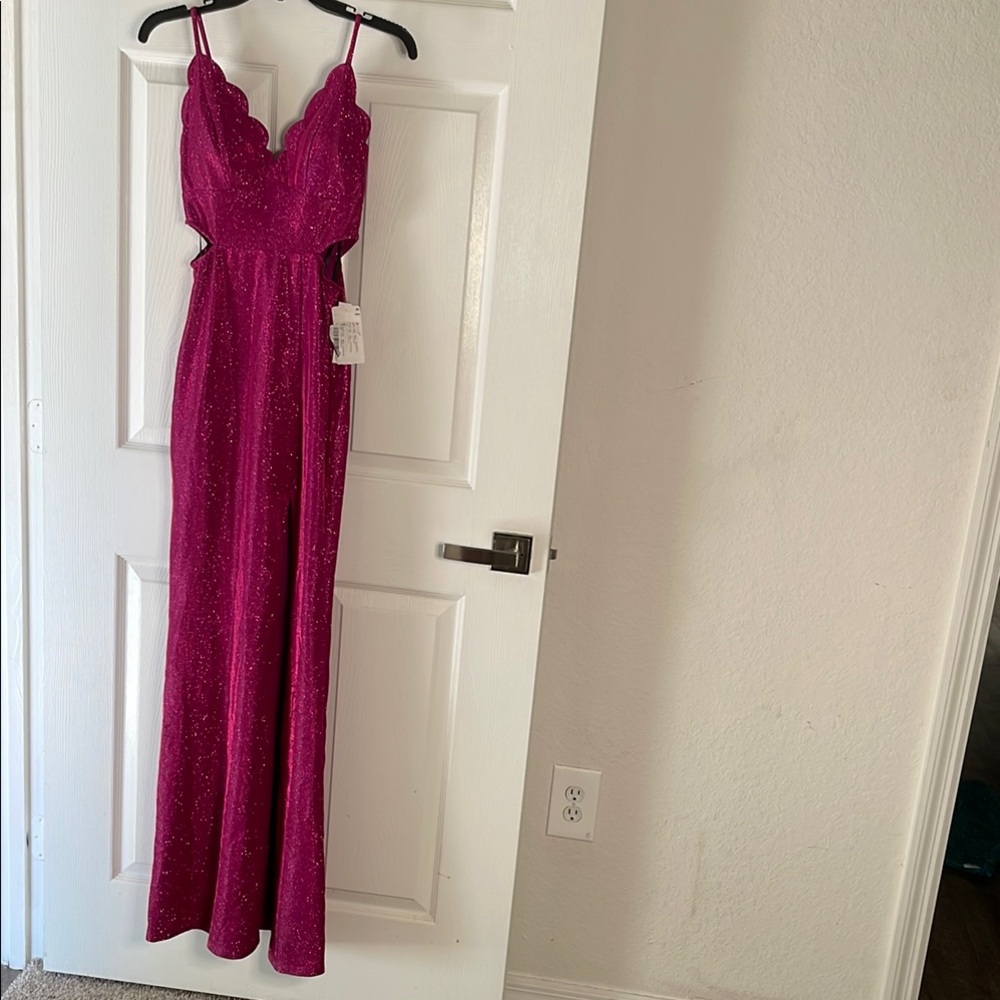 NWT Xtraordinary shimmery cut out floor length gown maxi dress